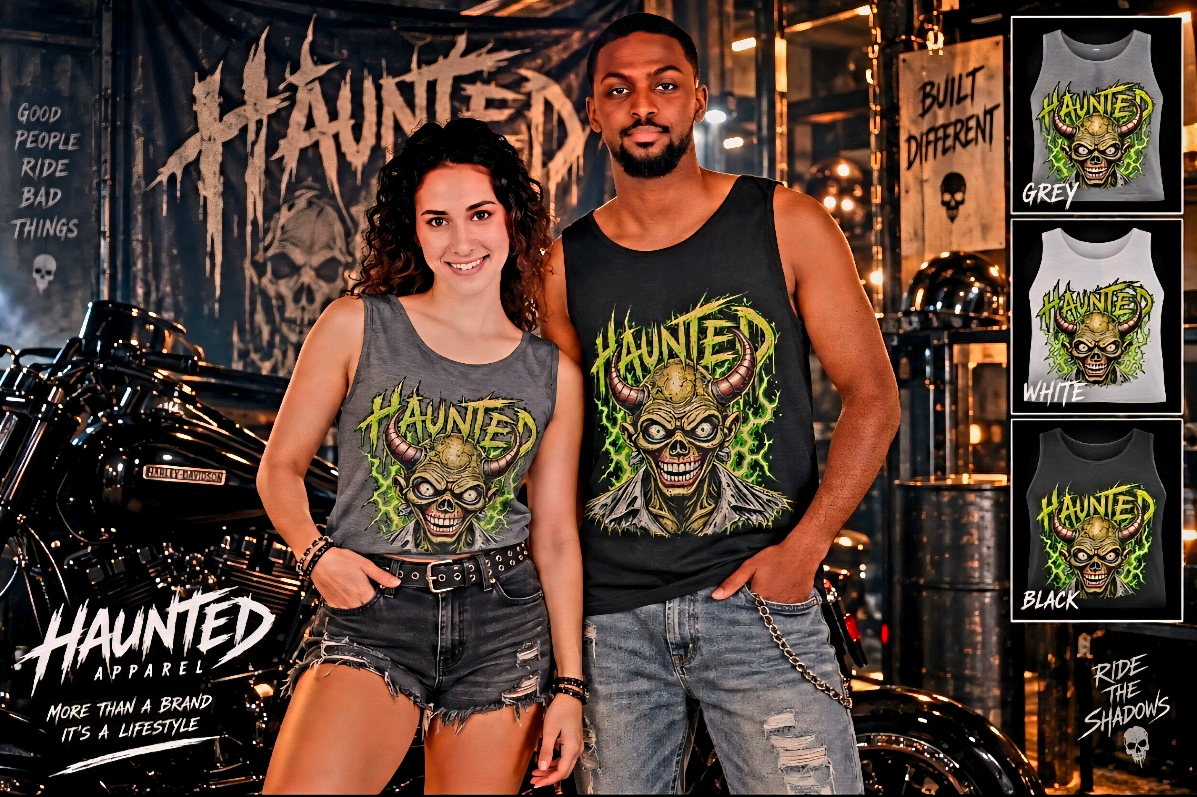 Haunted Demon Skull Tank Top