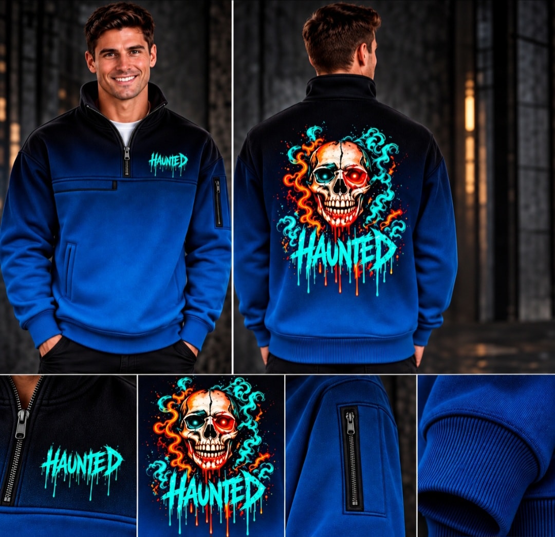 Haunted Skeleton Design Hoodie