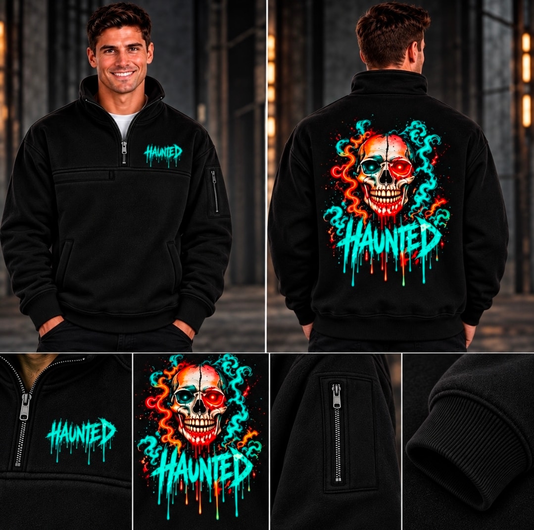 Haunted Skeleton Design Hoodie