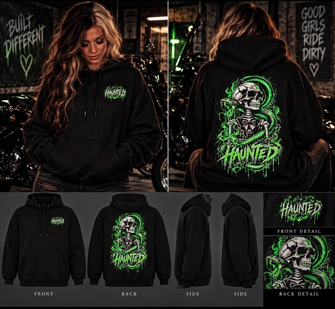 Haunted Skeleton Design Hoodie